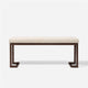 Banc design contemporain en tissu bouclé