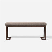 Banc design contemporain en tissu bouclé