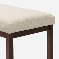 Banc design contemporain en tissu bouclé