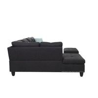 Canapé Accoudoir Gauche Alger 98 pouces de large avec Méridienne et Pouf - 98L x 71P x 33H pouces