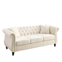 Canapé Chesterfield gris Salon