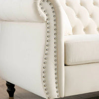 Canapé Chesterfield gris Salon
