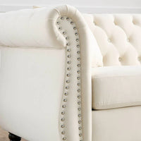 Canapé Chesterfield gris Salon