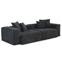 Grand ensemble de canapé sectionnel modulable en tissu velours côtelé pour salon