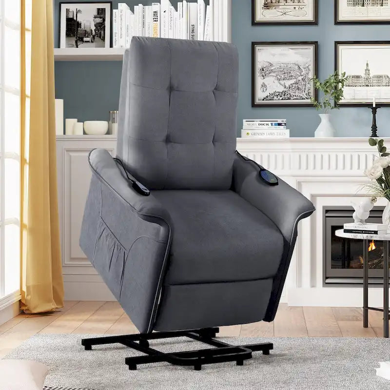 Fauteuil releveur électrique pour personnes âgées avec fonction massage réglable, fauteuil inclinable