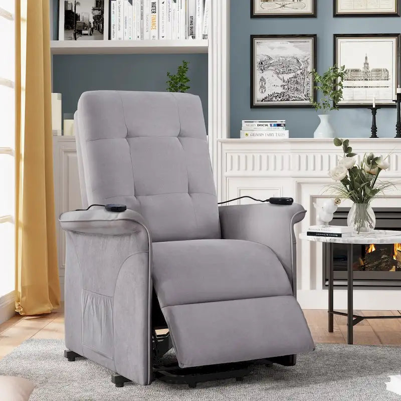 Fauteuil releveur électrique pour personnes âgées avec fonction massage réglable, fauteuil inclinable