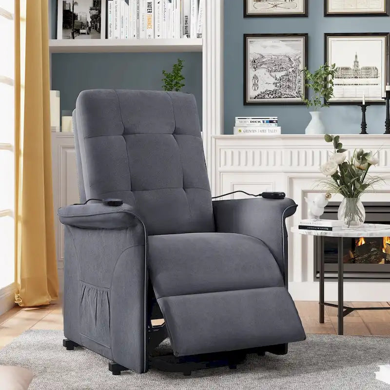 Fauteuil releveur électrique pour personnes âgées avec fonction massage réglable, fauteuil inclinable