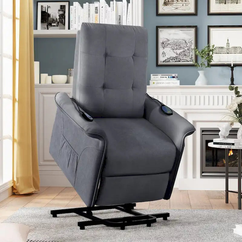 Fauteuil releveur électrique pour personnes âgées avec fonction massage réglable, fauteuil inclinable