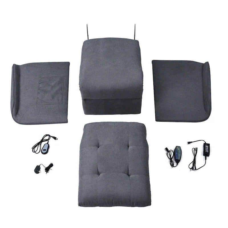 Fauteuil releveur électrique pour personnes âgées avec fonction massage réglable, fauteuil inclinable