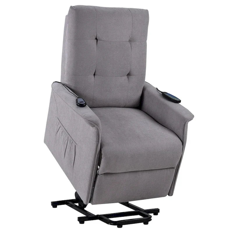 Fauteuil releveur électrique pour personnes âgées avec fonction massage réglable, fauteuil inclinable