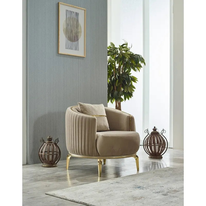 Ensemble de salon Araceli 2 pièces, un canapé et un fauteuil