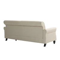 Canapé 73 pouces avec Clous Décoratifs et Accoudoirs Enroulés