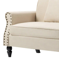 Canapé 73 pouces avec Clous Décoratifs et Accoudoirs Enroulés