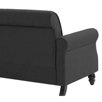 Canapé 73 pouces avec Clous Décoratifs et Accoudoirs Enroulés