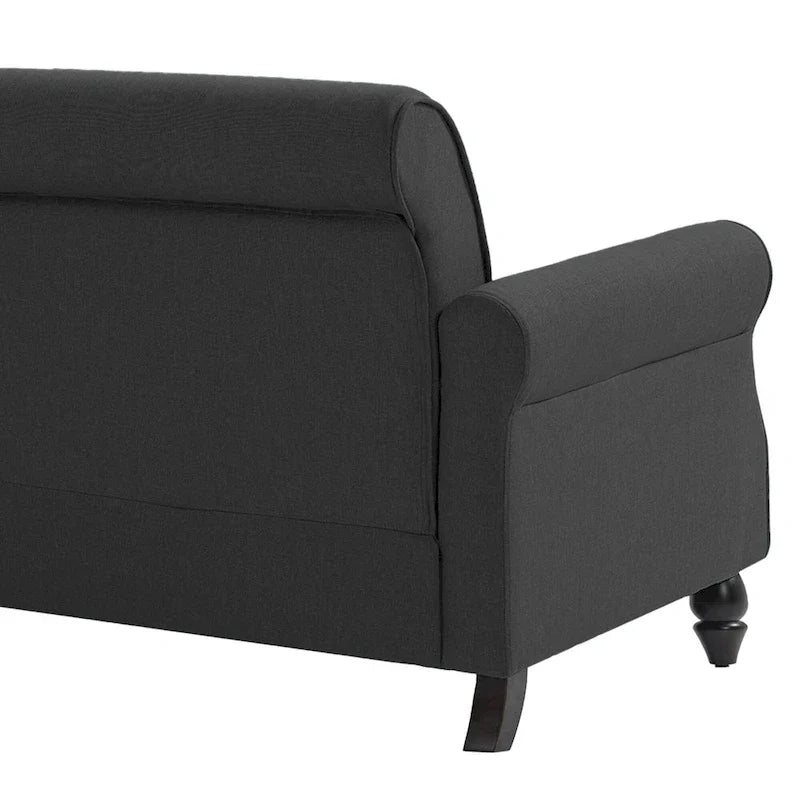 Canapé 73 pouces avec Clous Décoratifs et Accoudoirs Enroulés
