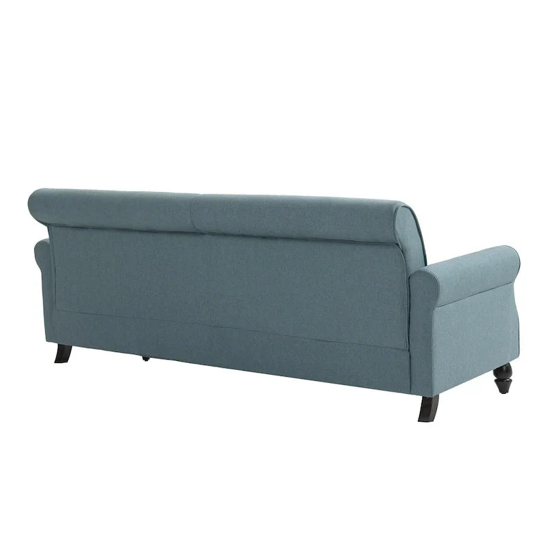Canapé 73 pouces avec Clous Décoratifs et Accoudoirs Enroulés