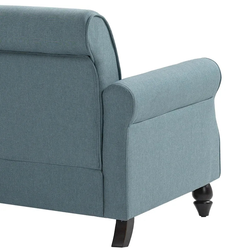 Canapé 73 pouces avec Clous Décoratifs et Accoudoirs Enroulés