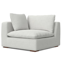 WYNDENHALL Marlee Canapé modulaire 3 places et pouf en tissu chenille velouté haute performance