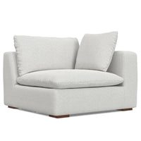 WYNDENHALL Marlee Canapé modulaire 3 places et pouf en tissu chenille velouté haute performance