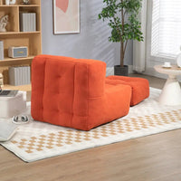 Pouf moelleux avec mousse à mémoire de forme et repose-pieds