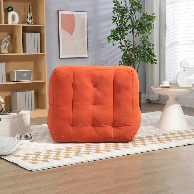 Pouf moelleux avec mousse à mémoire de forme et repose-pieds