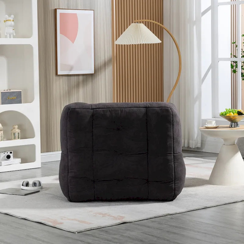 Pouf moelleux avec mousse à mémoire de forme et repose-pieds