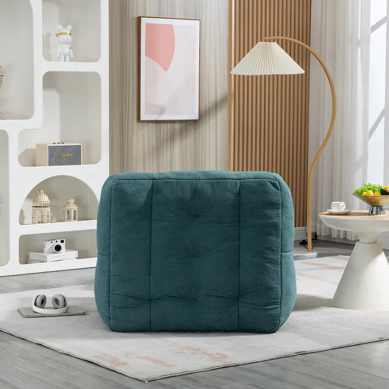 Pouf moelleux avec mousse à mémoire de forme et repose-pieds
