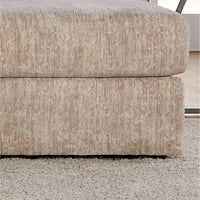 Pouf de salon Nason de Roundhill Furniture, coloris parchemin
