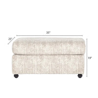 Pouf de salon Nason de Roundhill Furniture, coloris parchemin