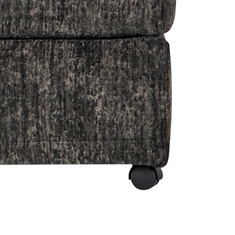 Pouf de salon Nason de Roundhill Furniture, coloris parchemin