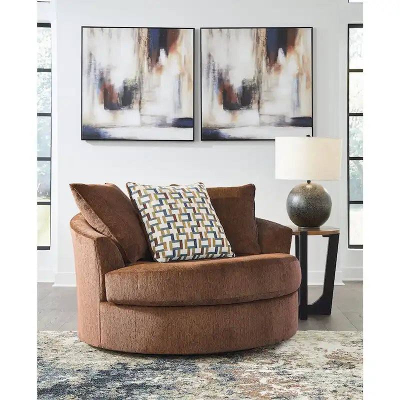 Signature Design by Ashley Fauteuil d'appoint pivotant surdimensionné Laylabrook – 56 L x 55 P x 35 H