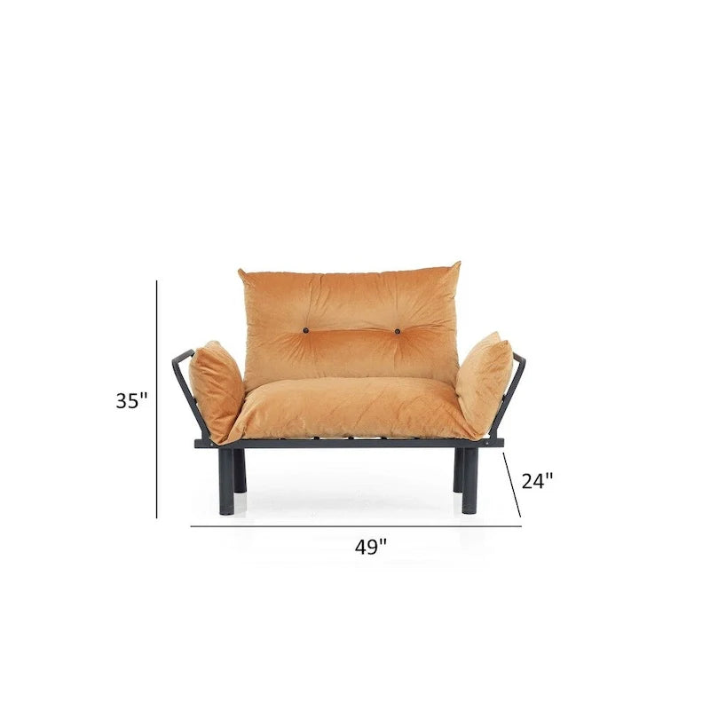 Causeuse futon Sona, cadre pliable