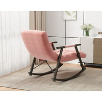 Fauteuil à bascule pliant décontracté, Fauteuil à bascule de salon réglable avec dossier haut et repose-pieds, Poches latérales, Idéal pour le salon et la chambre à coucher