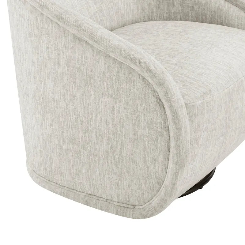 Fauteuil d'appoint pivotant en tissu Margareth