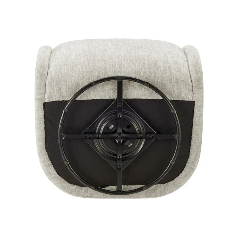 Fauteuil d'appoint pivotant en tissu Margareth
