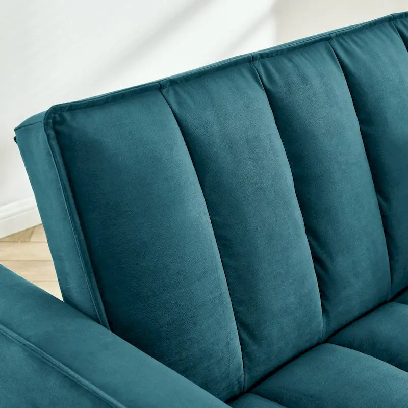 Causeuse-canapé moderne en velours avec lit escamotable, convertible 3 en 1 pour salon canapé-lit