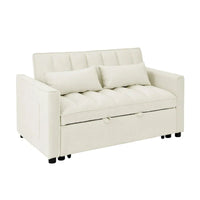 Causeuse-canapé moderne en velours avec lit escamotable, convertible 3 en 1 pour salon canapé-lit