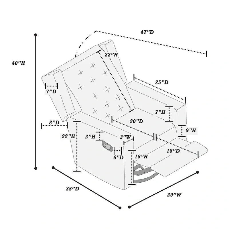 Fauteuil à Bascule Pivotant Poundex