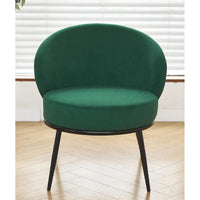 Fauteuil d'appoint de salon en velours, style milieu de siècle