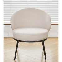 Fauteuil d'appoint de salon en velours, style milieu de siècle