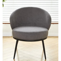 Fauteuil d'appoint de salon en velours, style milieu de siècle