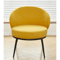 Fauteuil d'appoint de salon en velours, style milieu de siècle