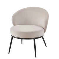 Fauteuil d'appoint de salon en velours, style milieu de siècle