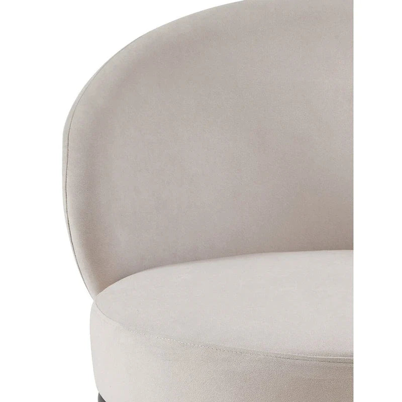 Fauteuil d'appoint de salon en velours, style milieu de siècle