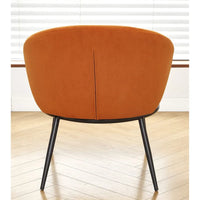 Fauteuil d'appoint de salon en velours, style milieu de siècle
