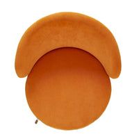 Fauteuil d'appoint de salon en velours, style milieu de siècle