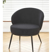 Fauteuil d'appoint de salon en velours, style milieu de siècle