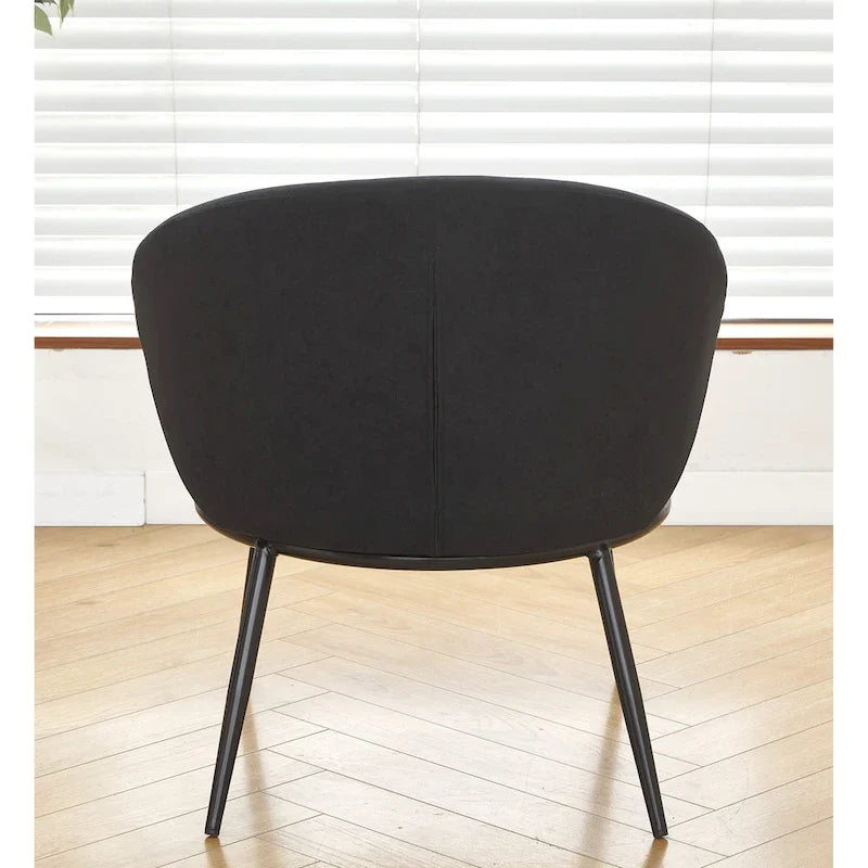 Fauteuil d'appoint de salon en velours, style milieu de siècle