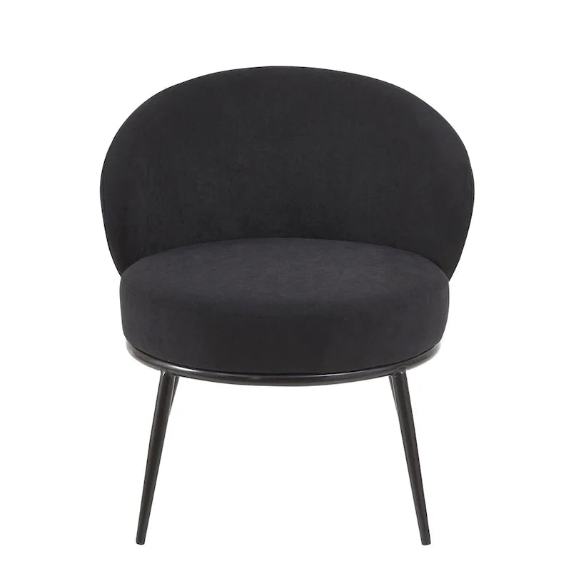 Fauteuil d'appoint de salon en velours, style milieu de siècle