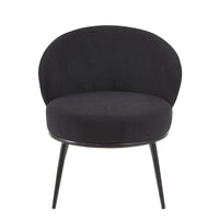 Fauteuil d'appoint de salon en velours, style milieu de siècle